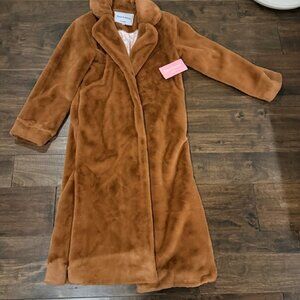 Juicy Couture Teddy Trench Coat in Light Brown/Tan - Size XS - NEW WITH TAGS
